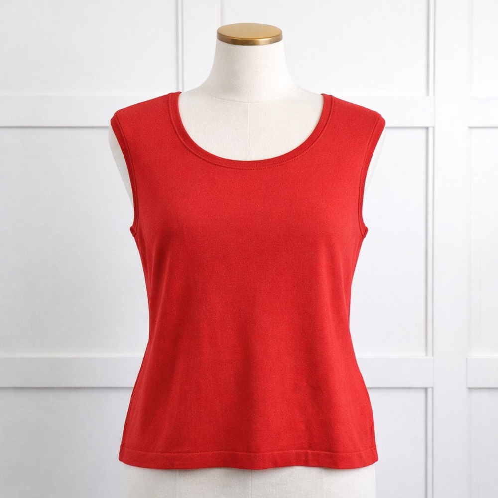 NEW Orange Scoop Neck Knit Tank Top (Jones New York) Sz PM